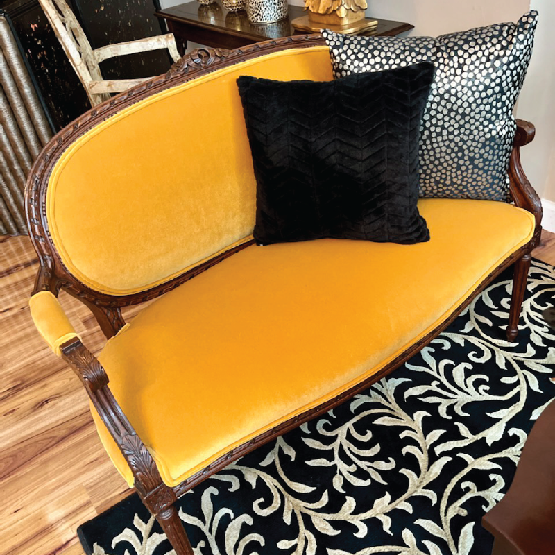 chair and pillows upholstery